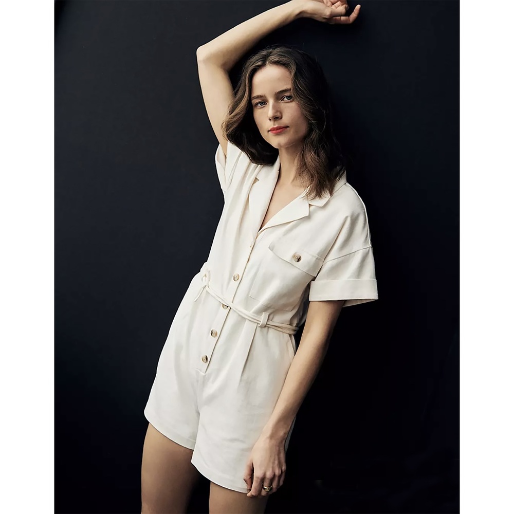 Madewell Belted Safari Romper - Size Small